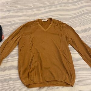 Men's V-Neck Sweater - Brown